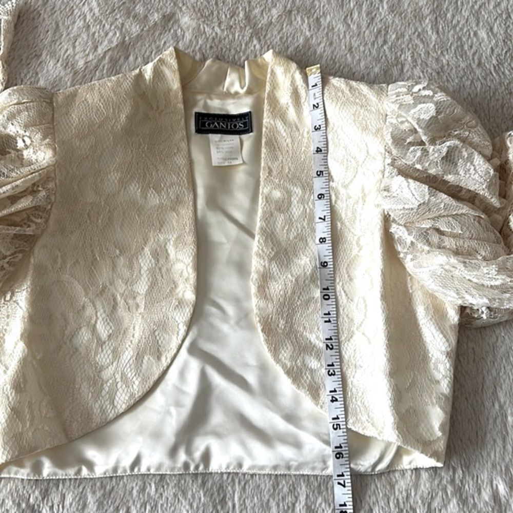 Vintage Gantos cropped lace bubble sleeve jacket - Picture 13 of 16